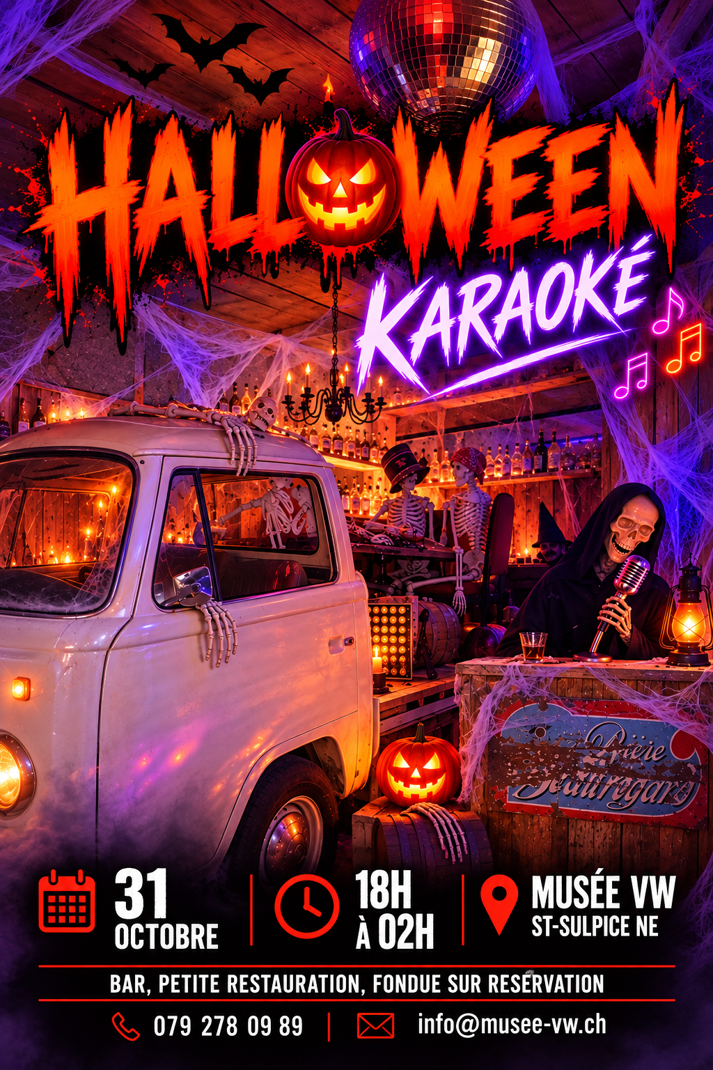 31 octobre 2026 – Soirée Halloween Karaoké